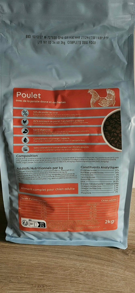 Croquette chien adulte au poulet