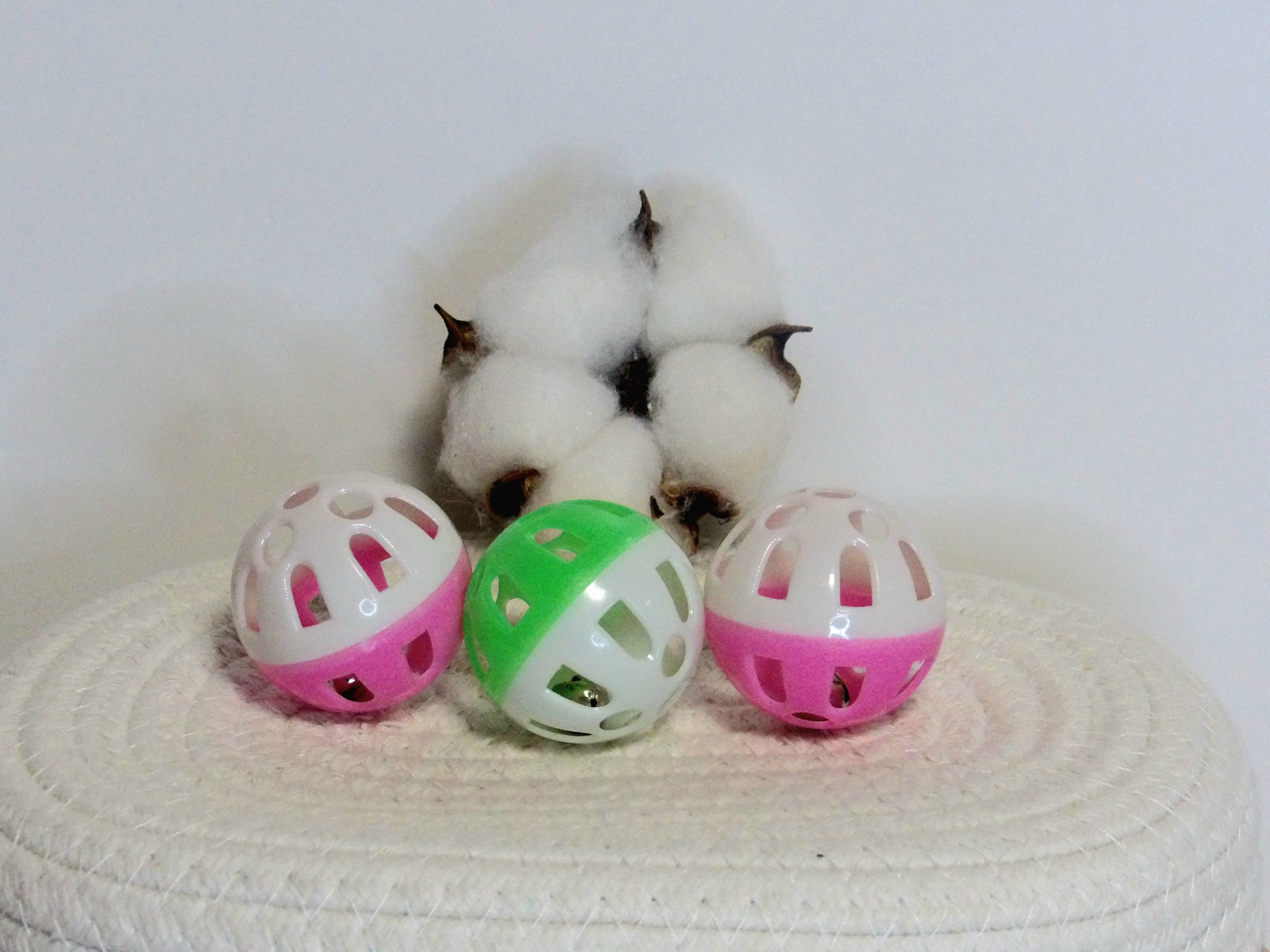 Lot de 3 Petites Balles à Grelot - Pour Chat et Chatons - Jouet Sonore