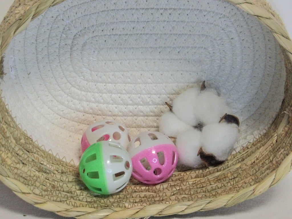 Lot de 3 Petites Balles à Grelot - Pour Chat et Chatons - Jouet Sonore