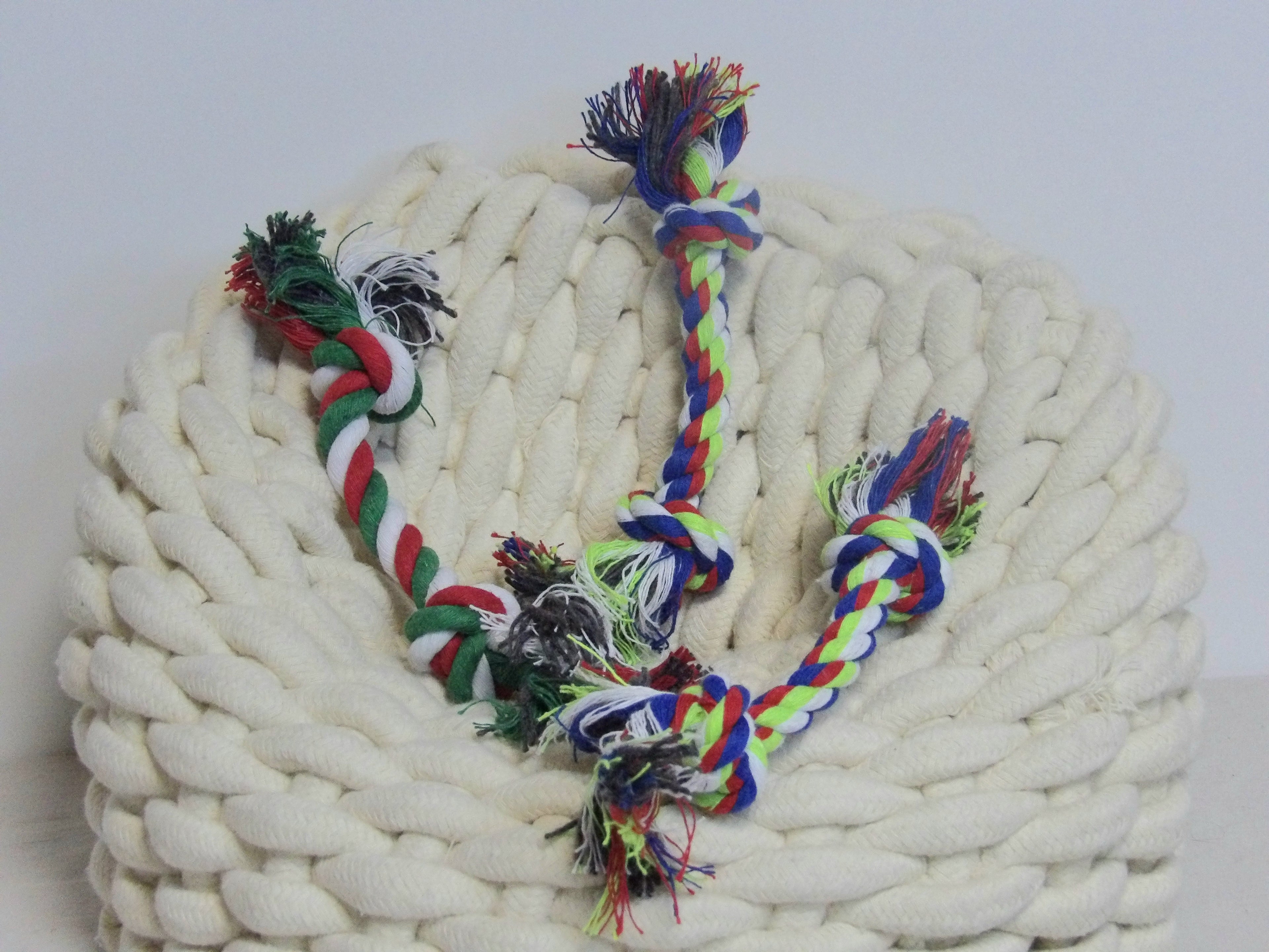 Lot de 2 Nœuds à Mordiller pour chiots et petits chiens  - Jouets en Corde Résistants